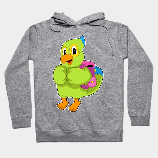 Parrot Pupil Backpack School Hoodie by Markus Schnabel